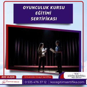 Üniversite Onaylı Oyunculuk Kursu Egitimi Sertifikasi 1